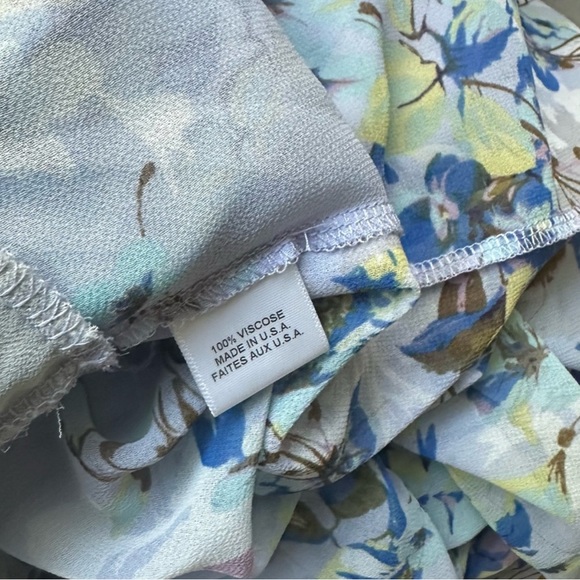 Misa Los Angeles Floral Blue Maxi Dress